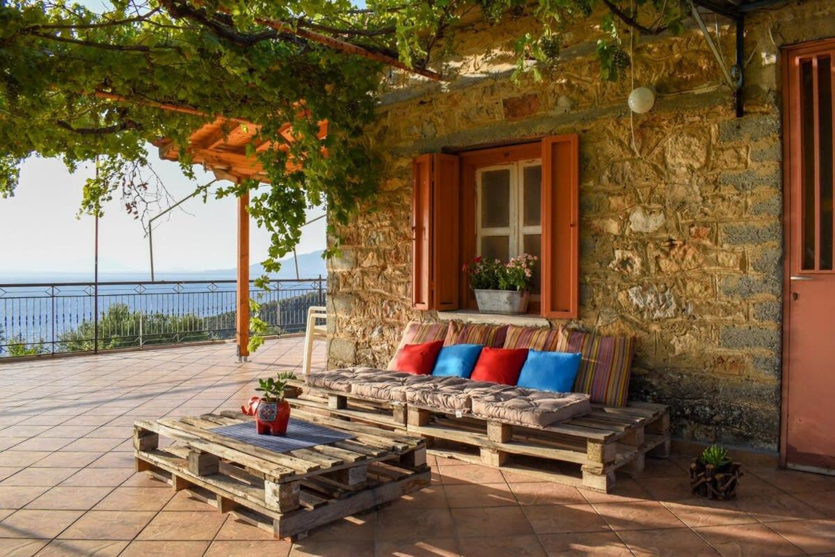 Coastal Stone Residence With Spectacular Scenery Kitriaí 外观 照片