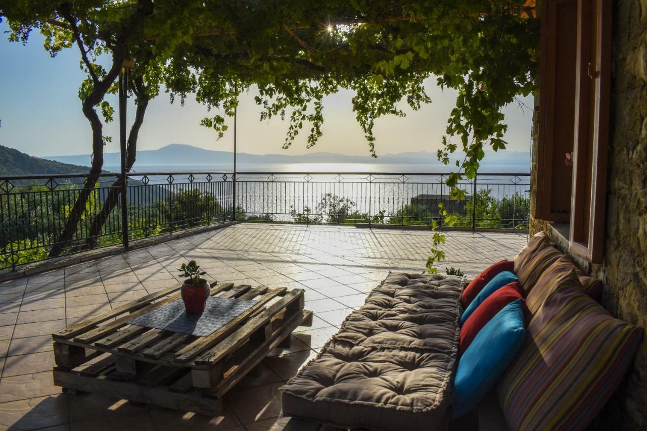 Coastal Stone Residence With Spectacular Scenery Kitriaí 外观 照片